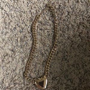 Rue 21 gold heart chain necklace